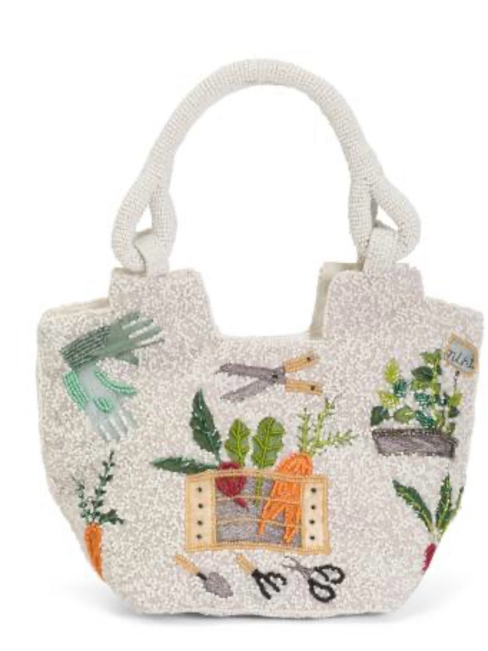 NWT Made in India Beaded Garden Tools Satchel